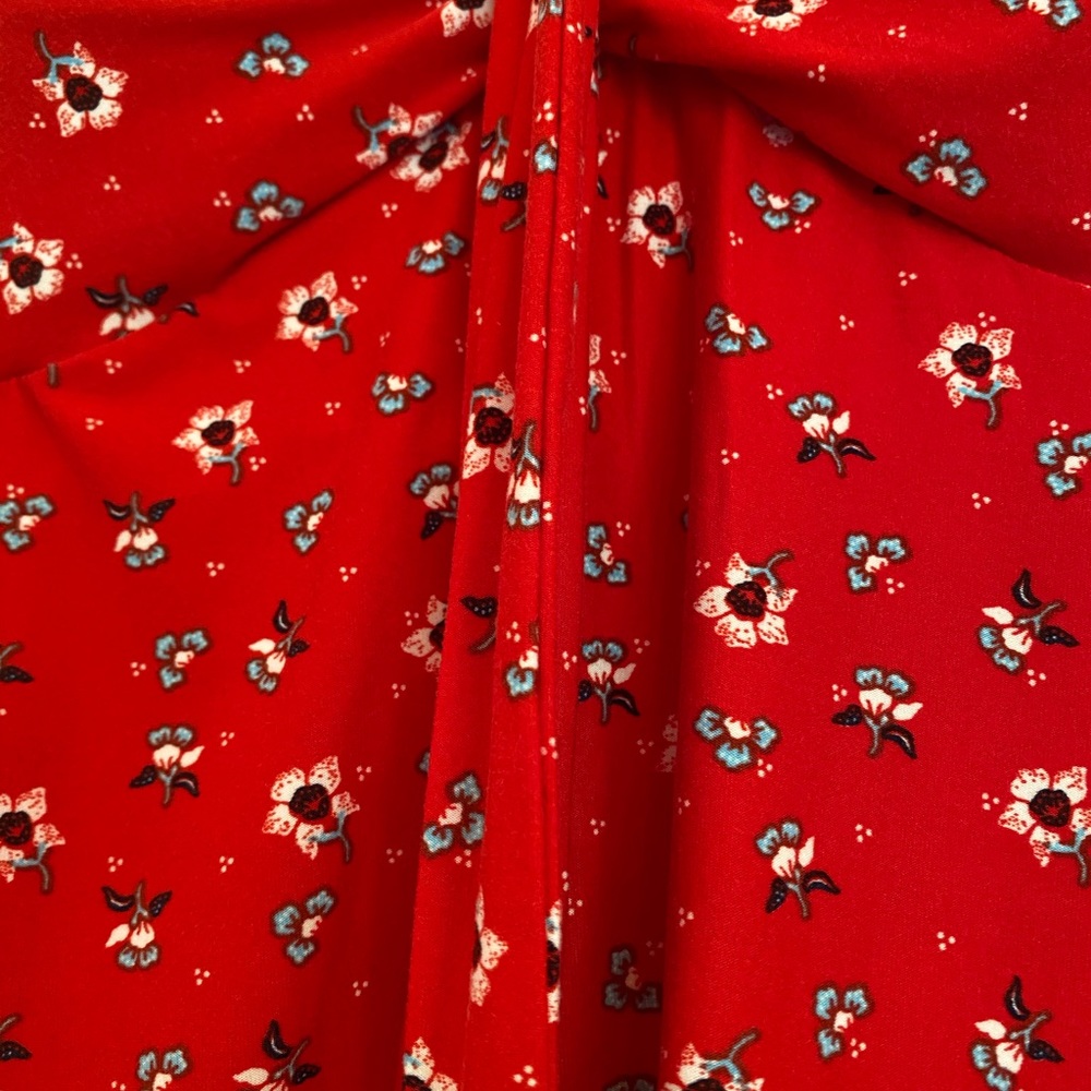 Red strapless top, color: red, size: XS, super soft, bra padding - Picture 2 of 2